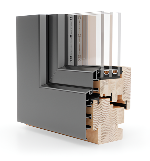 Naturo 80 ALU Wooden Window System